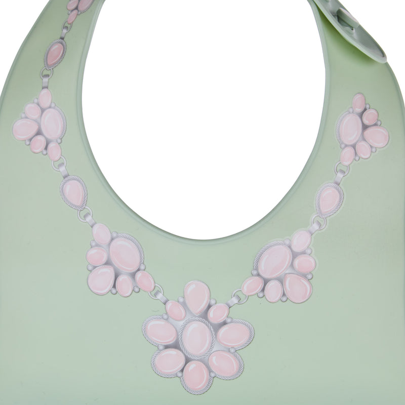 Western Grande Baby Pink Cluster with Green Bib