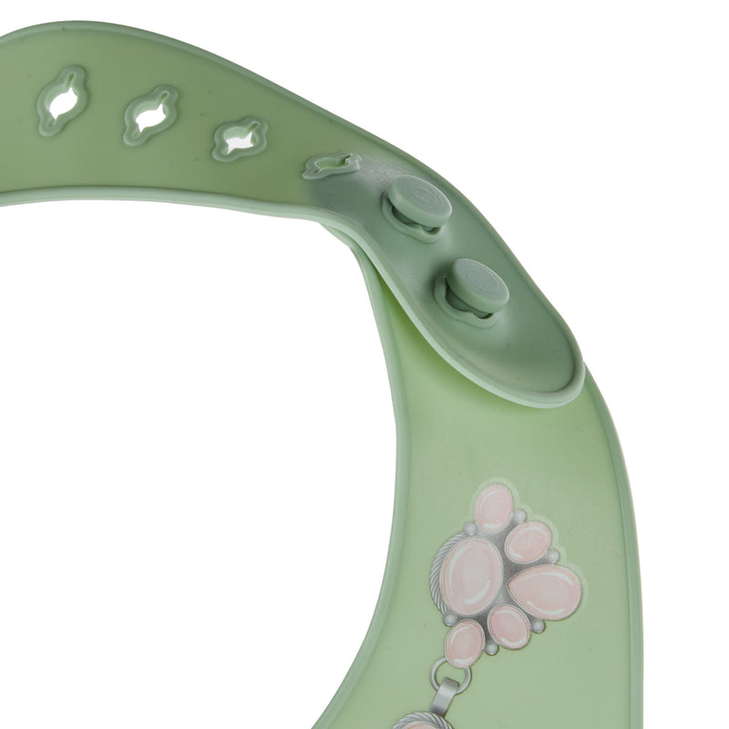 Western Grande Baby Pink Cluster with Green Bib