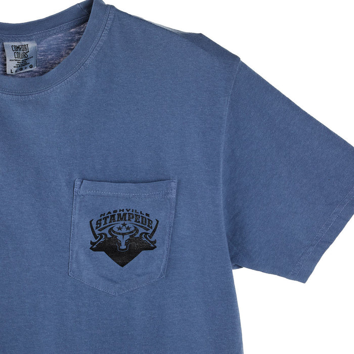 Western Horseman Nashville Stampede Heather Blue Twisted Feather Tee