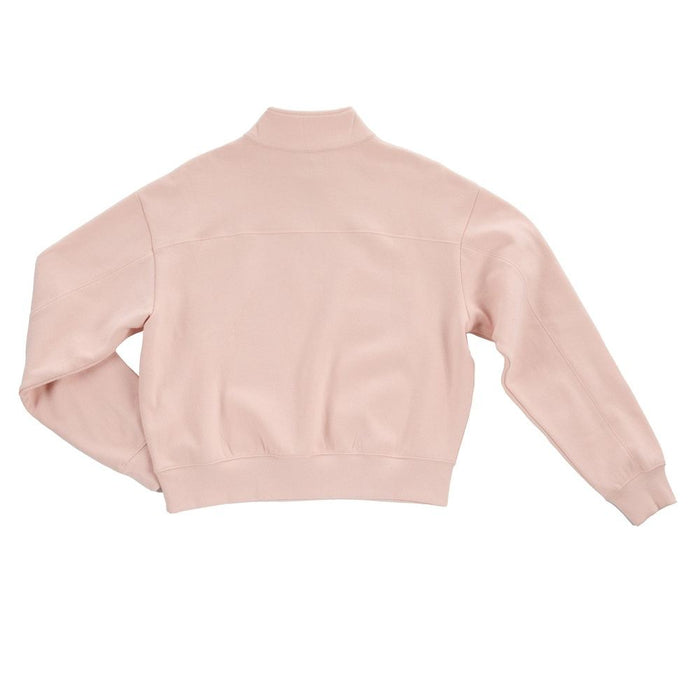 The Whole Herd Women's Cowgirl Rides Away Blush Quarter Zip Pullover