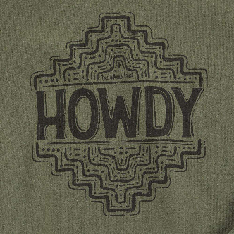 The Whole Herd Women's Howdy Green Sweatshirt