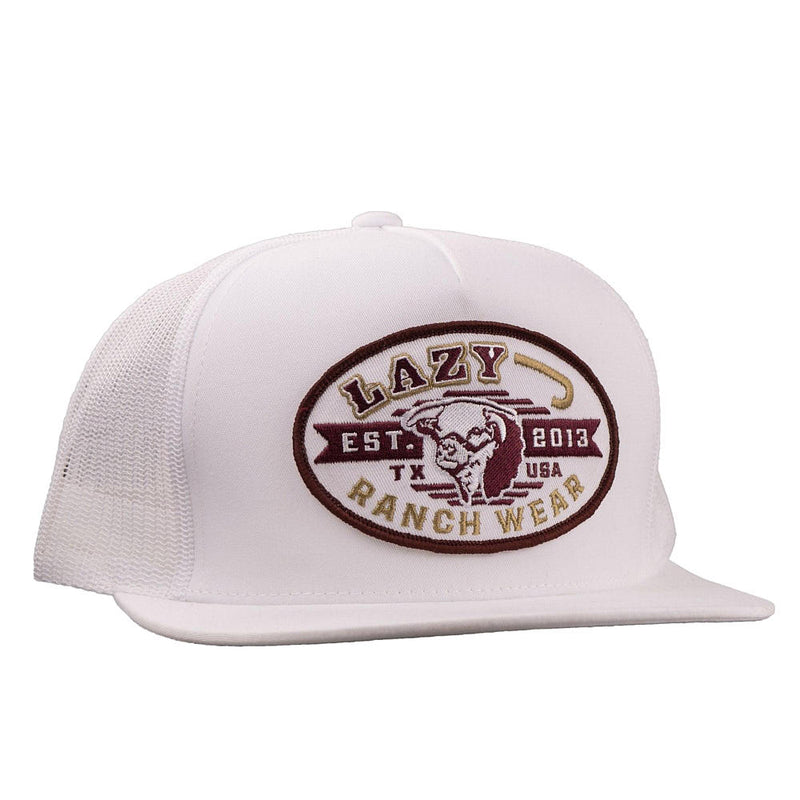 Lazy J Ranch Wear White Cattle King Classic Trucker Cap