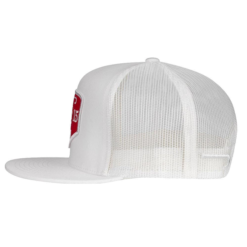 Lazy J Ranch Wear White Red Ranch Trucker Cap