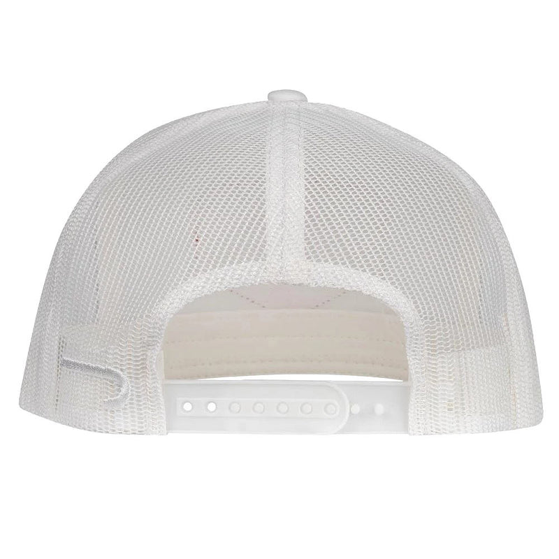 Lazy J Ranch Wear White Red Ranch Trucker Cap