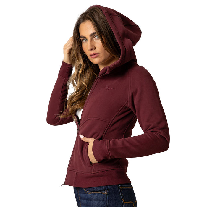 Kimes Ranch Women's Maroon Emma Zip Front