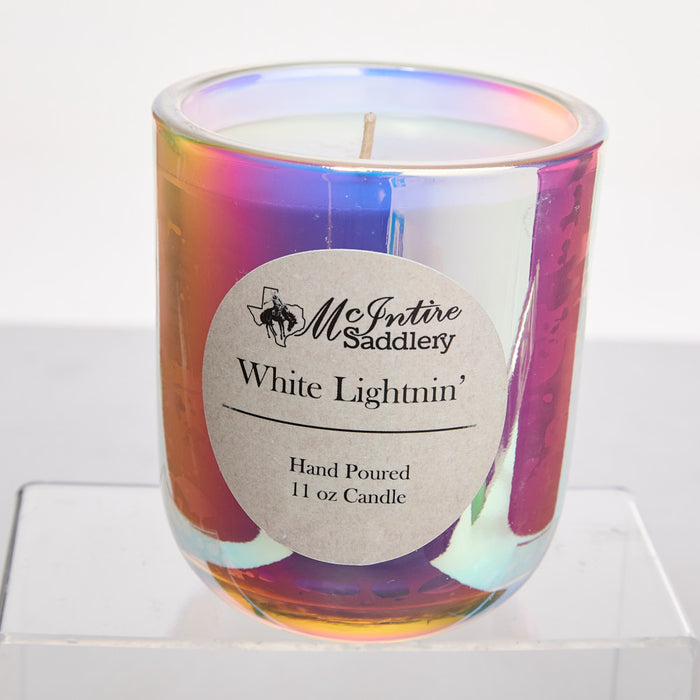 Mcintire Saddlery White Lightnin' Candle