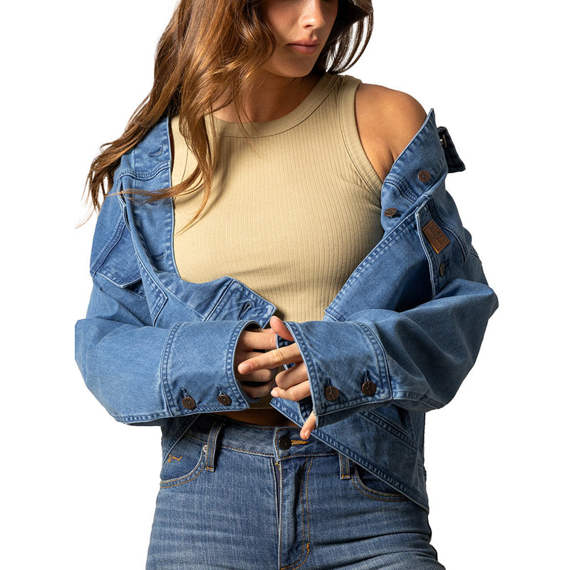 Kimes Ranch Women's Joey Boxy Antique Wash Denim Jacket