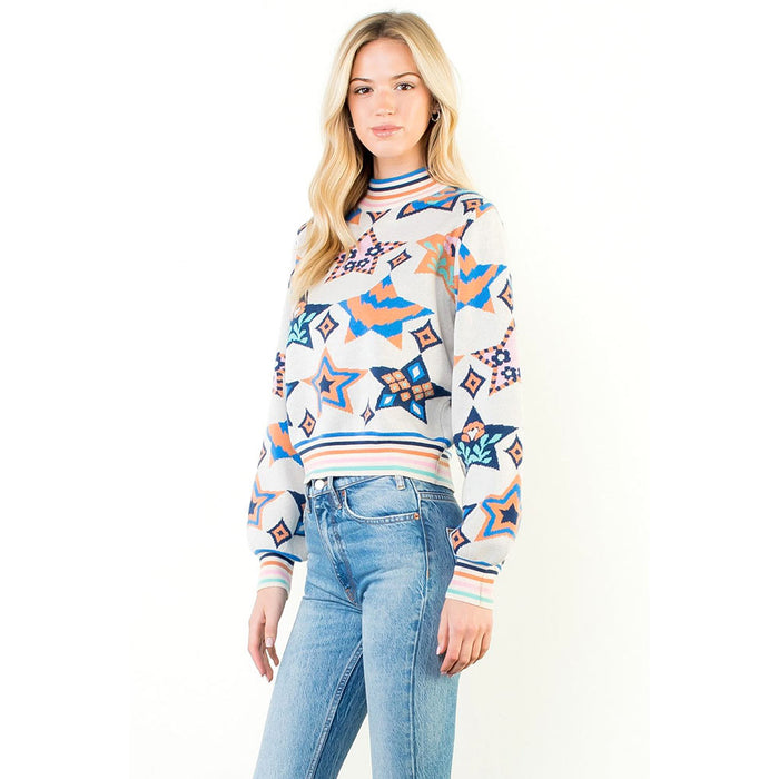 Thml Clothing Women's Blue Star Sweater