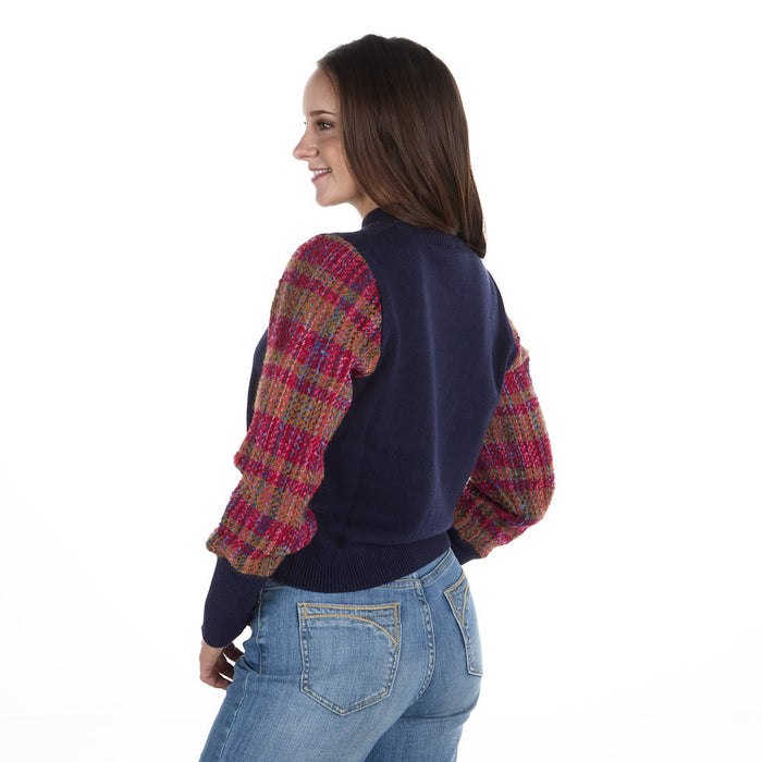Thml Clothing Women's Navy with Contrast Sleeve Top
