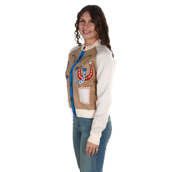 Thml Clothing Women's Cream Western Design Button Cardigan