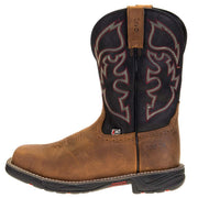 Justin Boot Company Men's Stampede Rush Tan 11in. Black Maldova H2O Comp Toe Work Boot