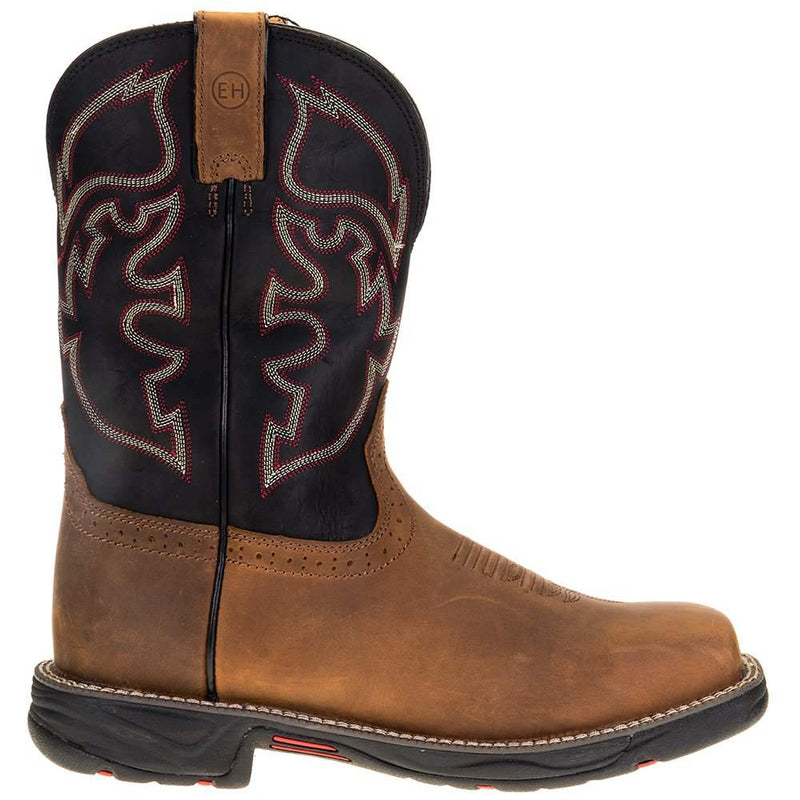 Justin Boot Company Men's Stampede Rush Tan 11in. Black Maldova H2O Comp Toe Work Boot