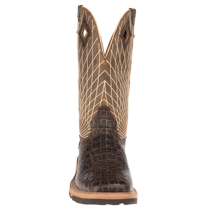 Justin Boot Company Men's Hybrid Whiskey Brown Croc Print 12in.