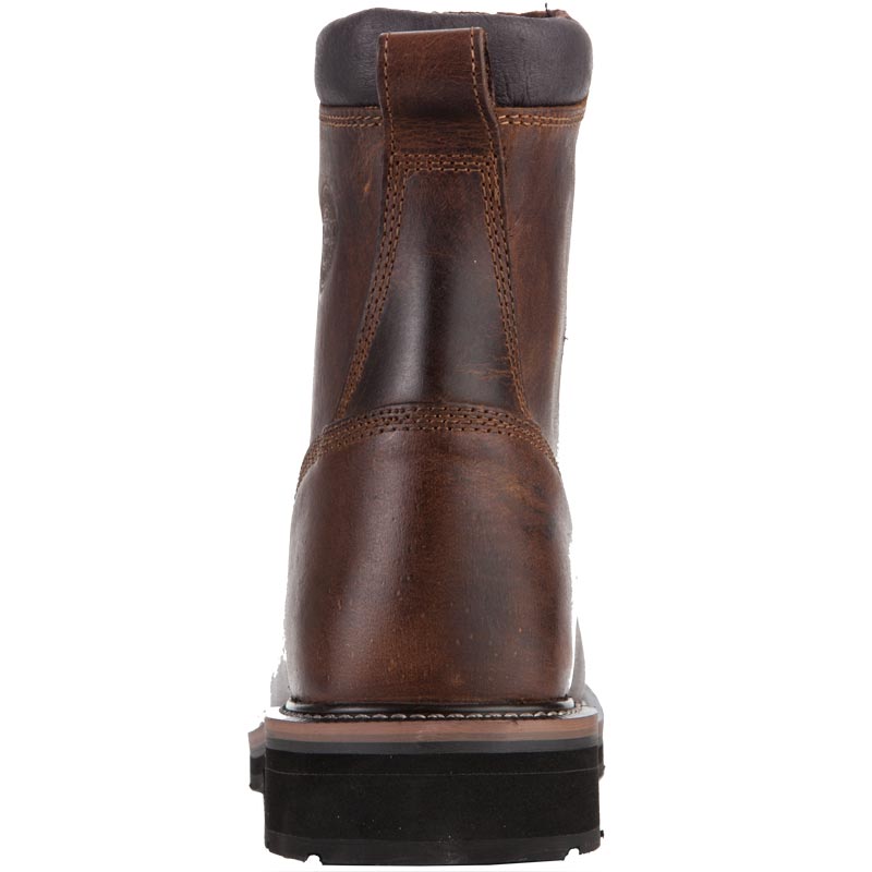 Justin Boot Company Mens Rugged Tan Steel Toe Lace Up Work Boots