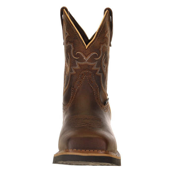 Justin Boot Company Womens Jalena Maple Tan 8in Maple Tan Top Water Proof Comp Toe Work Boot