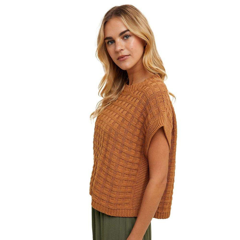 Wishlist Women's Mocha Boxy Sweater Top
