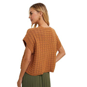 Wishlist Women's Mocha Boxy Sweater Top