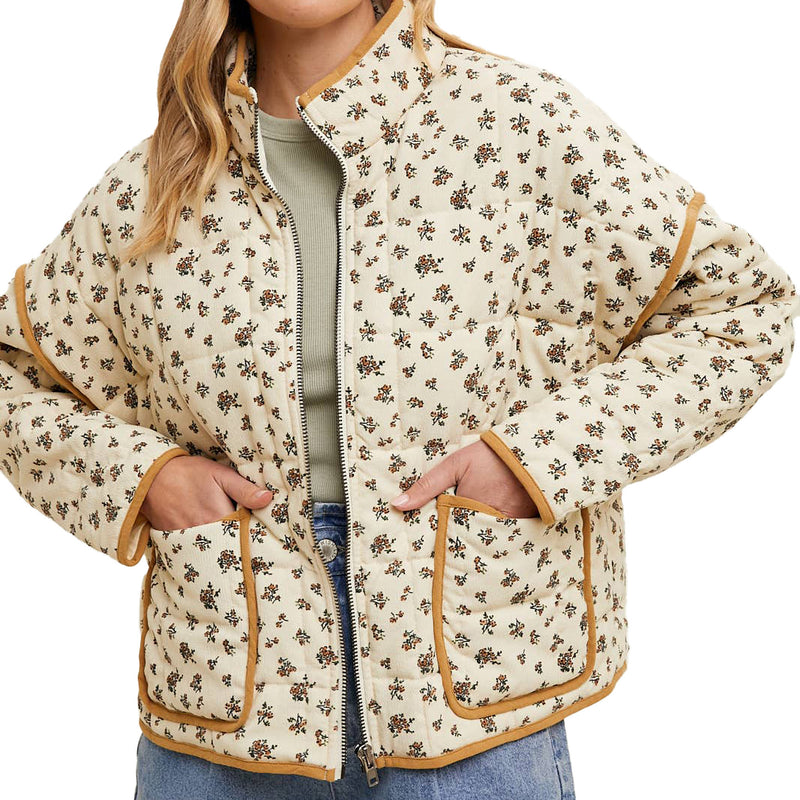 Wishlist Womens Cream/Golden Floral Jacket