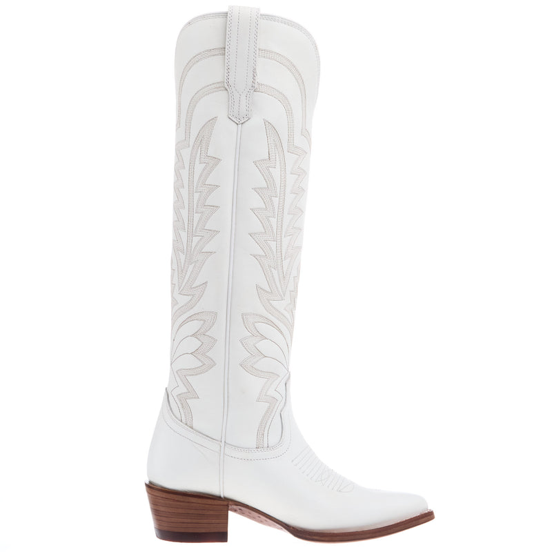 Tecovas Women`s Abby Cowhide Snow Vamp 17In Cowhide Snow Top Boot