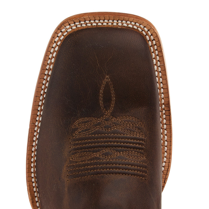Rw Ranch Men's Mad Brown Goat Vamp 11In Ivory Top Boot