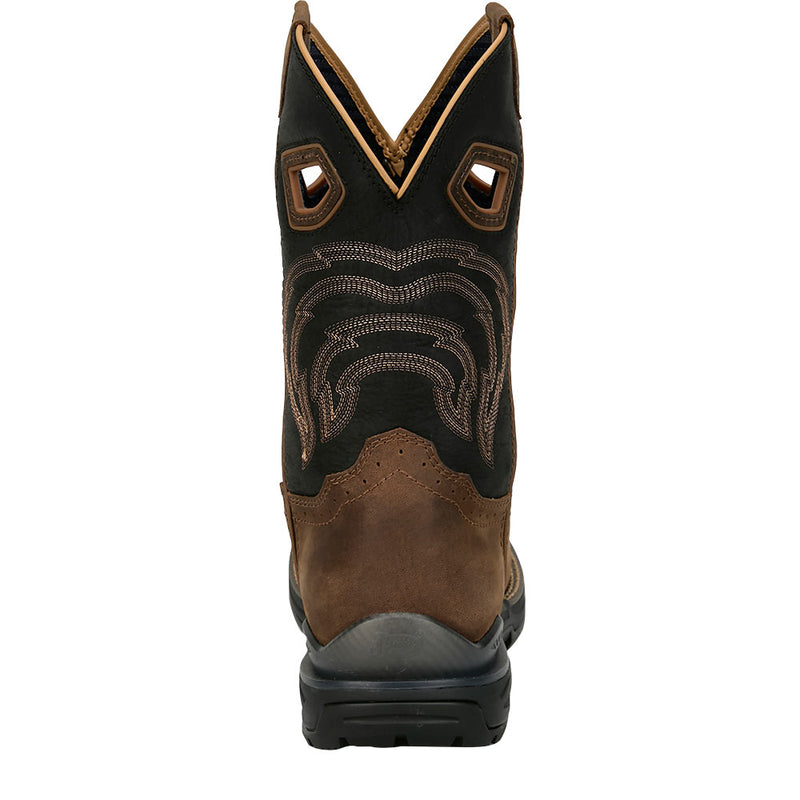 Justin Boot Company Men's Slickline 11In H20 Brown Nano Comp Square Toe Work Boot