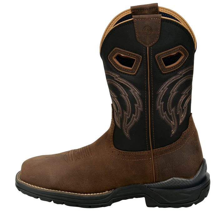 Justin Boot Company Men's Slickline 11In Waterproof Brown Soft Square Toe Work Boot