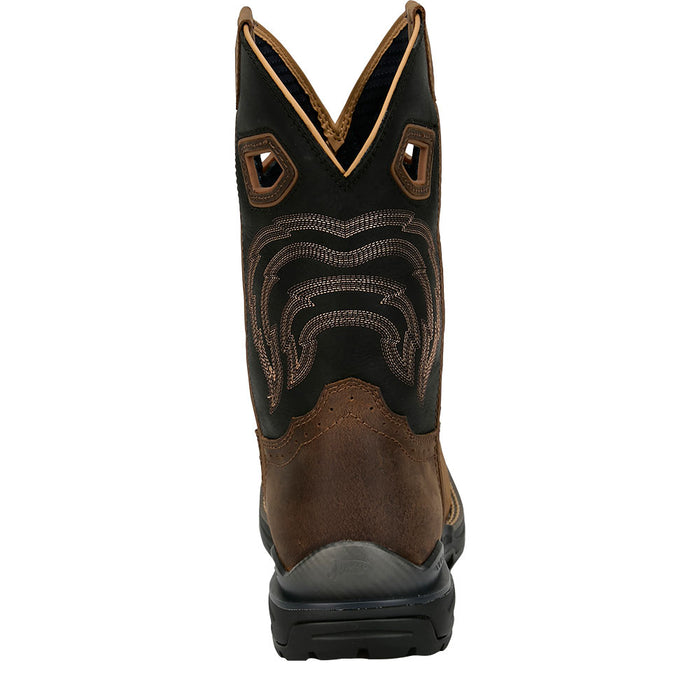Justin Boot Company Men's Slickline 11In Waterproof Brown Soft Square Toe Work Boot