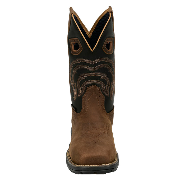 Justin Boot Company Men's Slickline 11In Waterproof Brown Soft Square Toe Work Boot