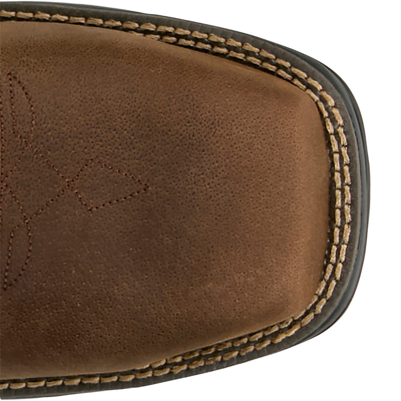 Justin Boot Company Men's Slickline 11In Waterproof Brown Soft Square Toe Work Boot
