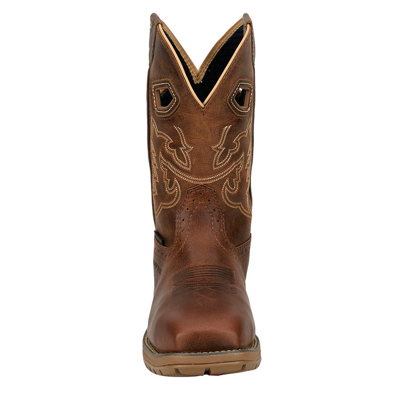 Justin Boot Company Men's Oil Patch 11In Waterproof Brown Nano Square Toe Work Boot