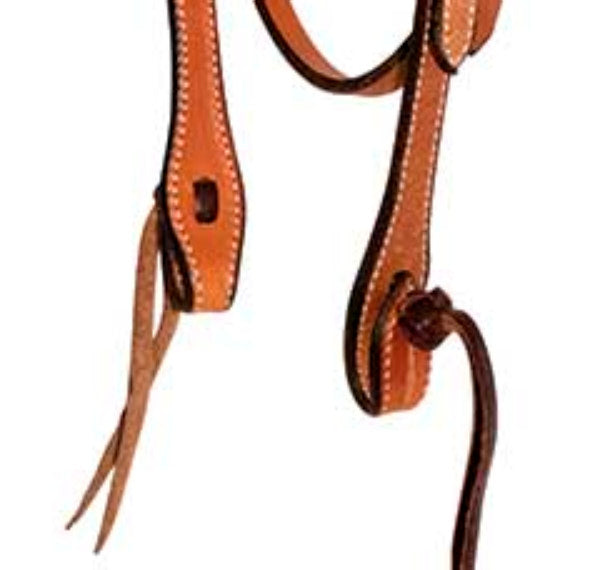 Cowboy Tack 5/8in Roughout Leather Cowboy Knot Browband Headstall
