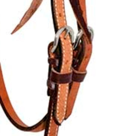 Cowboy Tack 5/8in Roughout Leather Cowboy Knot Browband Headstall
