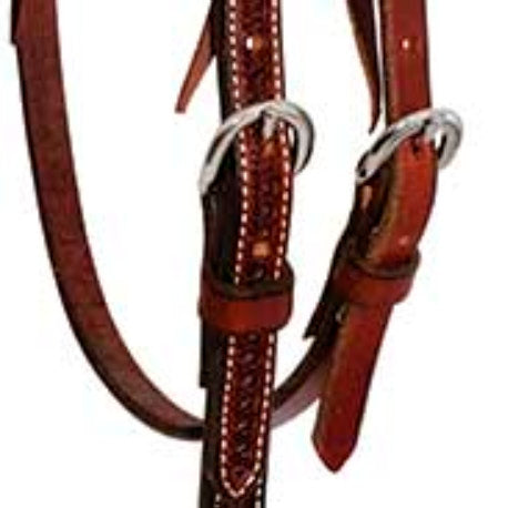 Cowboy Tack 5/8in Roughout Leather Spider Stamp Browband Headstall