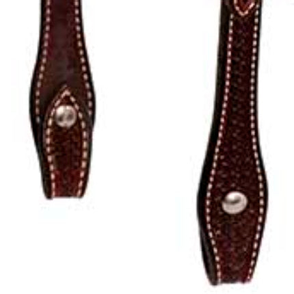 Cowboy Tack 5/8in Roughout Leather Spider Stamp Browband Headstall