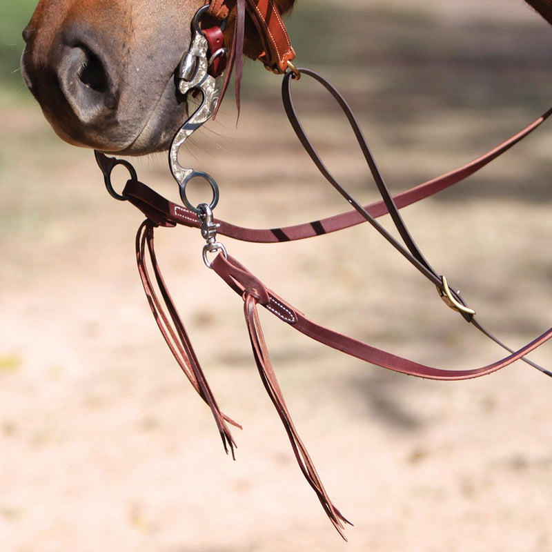 Cowboy Tack 1/2” x 8’ Cowboy Knot Latigo Roping Reins