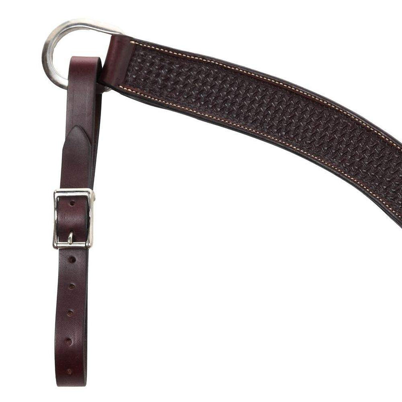 Cowboy Tack 2in Rosewood Leather Spider Stamp Breast Collar