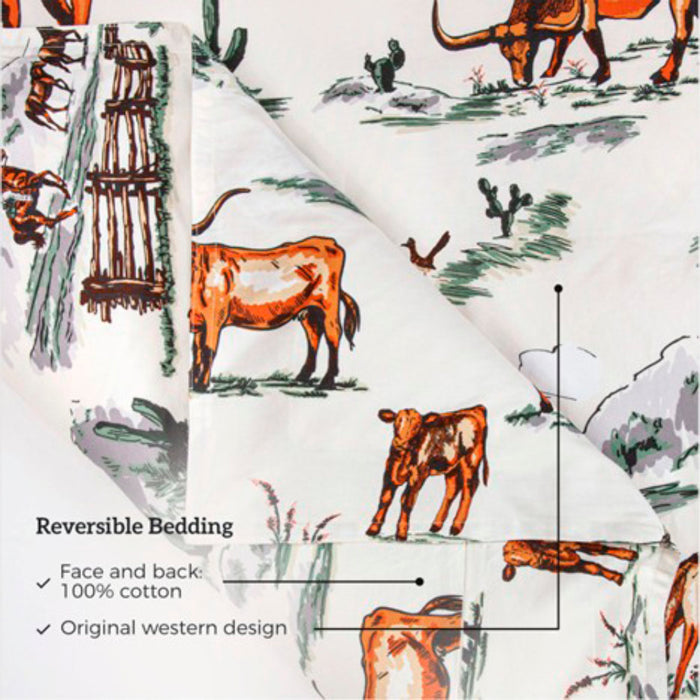 Hiend Accents Ranch Life Reversible Duvet Duffle Bag Set