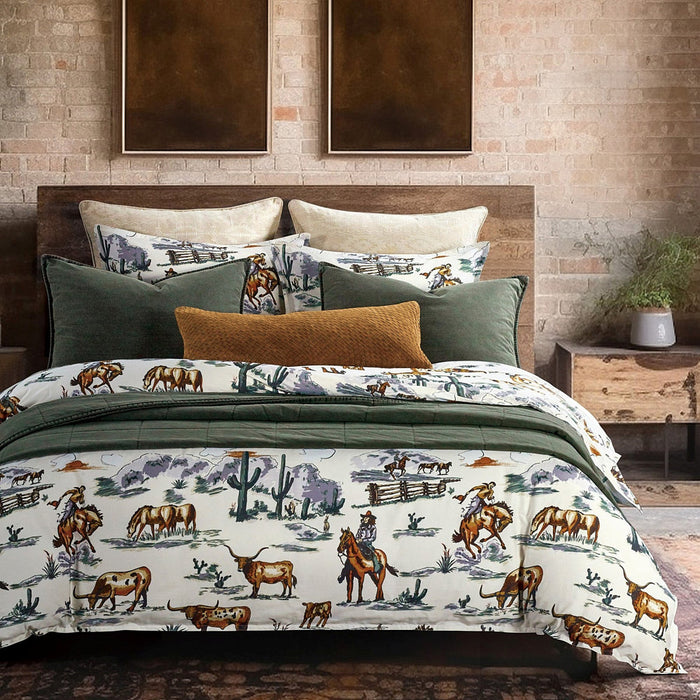 Hiend Accents Ranch Life Reversible Duvet Duffle Bag Set