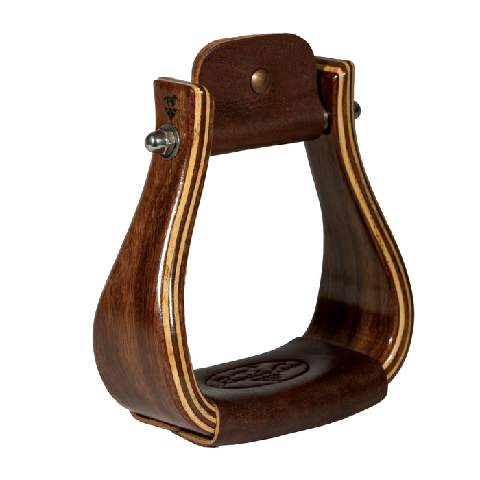 Professionals Choice Dark Gloss 3in Wood Stirrups
