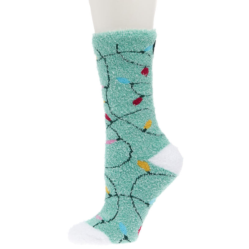 Crescent Sock Comapny Holiday Lights Cozy Crew Socks
