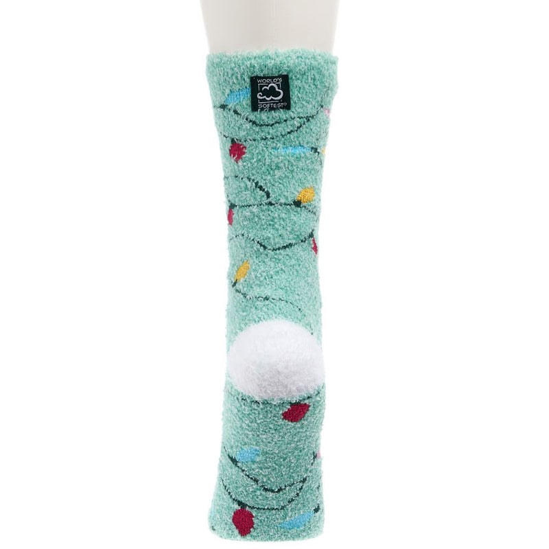 Crescent Sock Comapny Holiday Lights Cozy Crew Socks