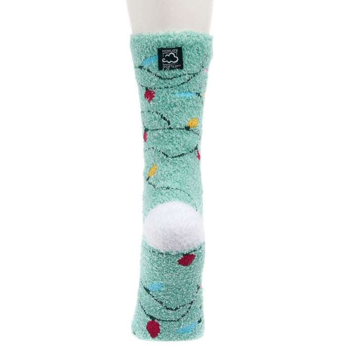 Crescent Sock Comapny Holiday Lights Cozy Crew Socks