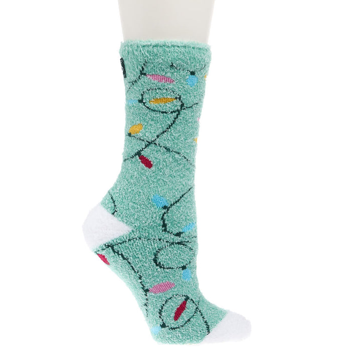Crescent Sock Comapny Holiday Lights Cozy Crew Socks