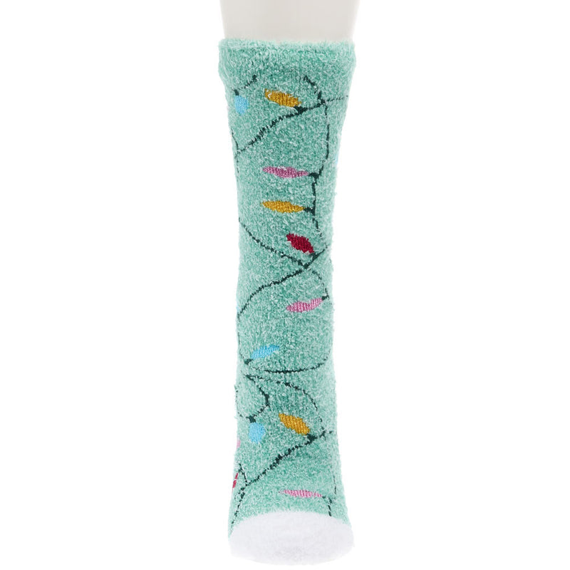 Crescent Sock Comapny Holiday Lights Cozy Crew Socks