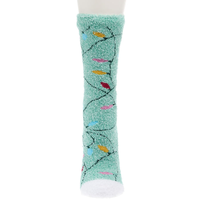 Crescent Sock Comapny Holiday Lights Cozy Crew Socks
