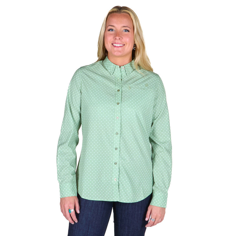 Sand Hill Ranch Women's Sagewood Dot Long Sleeve Shirt