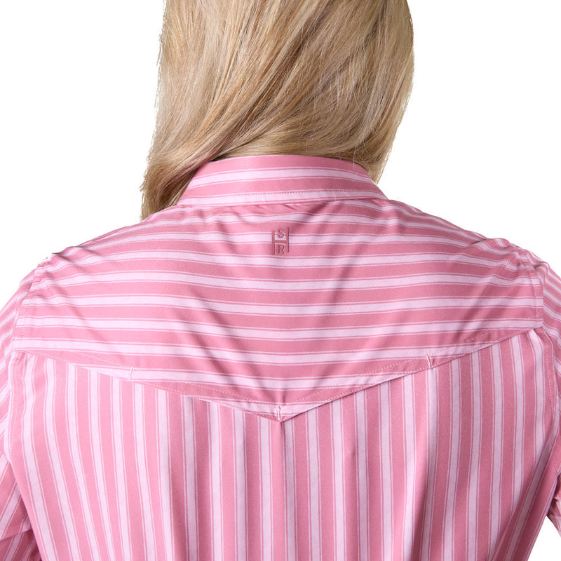 Sand Hill Ranch Women's Rose & Mauve Striped Long Sleeve Shirt