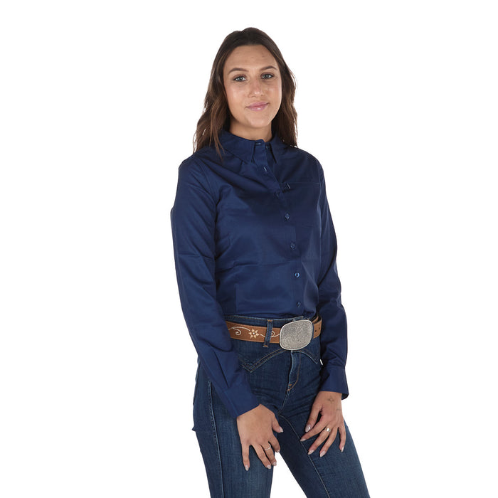 Sand Hill Ranch Women's Navy Long Sleeve Shirt