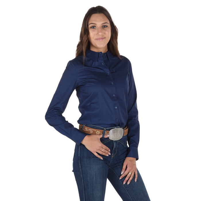 Sand Hill Ranch Women's Navy Long Sleeve Shirt