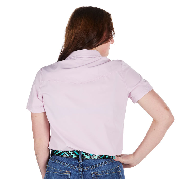 Sand Hill Ranch Women's Purple Short Sleeve Button Shirt